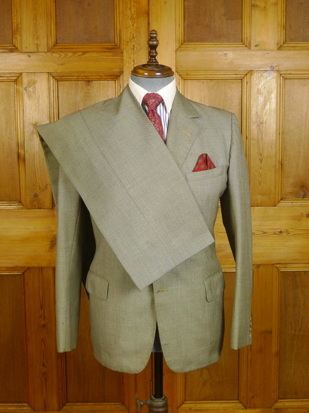24/0212 vintage 1958 lesley & roberts savile row bespoke grey pick weave worsted suit for restoration 39-40 regular