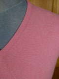 24/0205A immaculate vintage scottish pure cashmere pink sleeveless jumper small