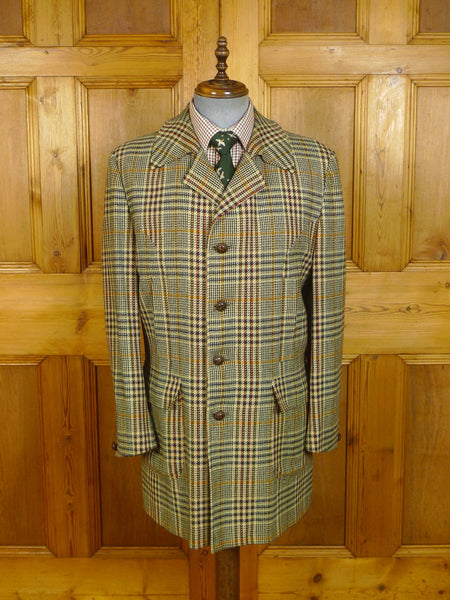 24/0242 fabulous vintage london tailor bold check scottish tweed field shooting coat 42-43