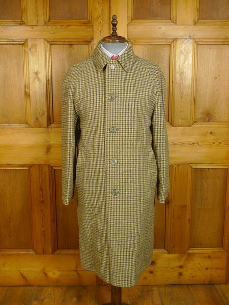 24/0232 superb immaculate vintage invertere reversible tweed / cotton raincoat mac field coat 38-40