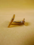 24/0383gbg turnbull & asser gold blue green chequerboard design cufflinks