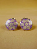 24/0386 turnbull & asser mauve swirls design cufflinks