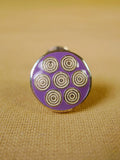 24/0386 turnbull & asser mauve swirls design cufflinks