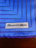 24/0303 Turnbull & asser Jermyn St. blue purple all silk pocket square