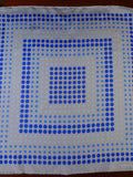 24/0318 TURNBULL & ASSER JERMYN ST. SILVER BLUE CIRCLE PATTERN ALL SILK POCKET SQUARE