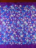 24/0304 Turnbull & asser Jermyn St. blue purple circle pattern all silk pocket square