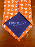 24/0344 New & unworn Hilditch & keys orange paisley pattern 100% silk tie