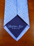 24/0342 New & unworn Hilditch & keys blue paisley pattern 100% silk tie