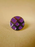 24/0394a burberry silver / lilac lattice design cufflinks