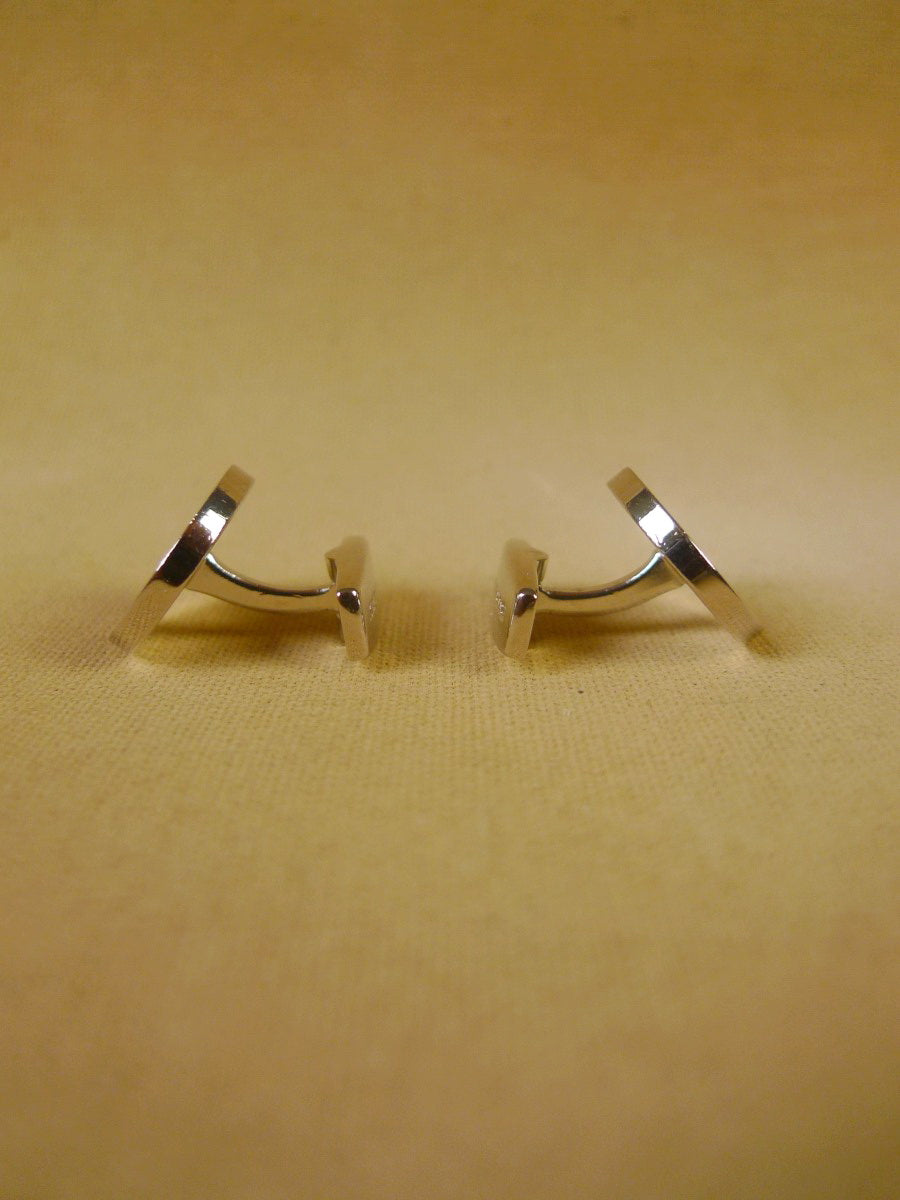 24/0394a burberry silver / lilac lattice design cufflinks