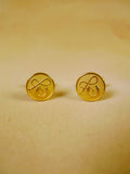 18/1327 brand new benson and clegg 'horseshoe & whip' button cufflinks rrp £40 (t927)