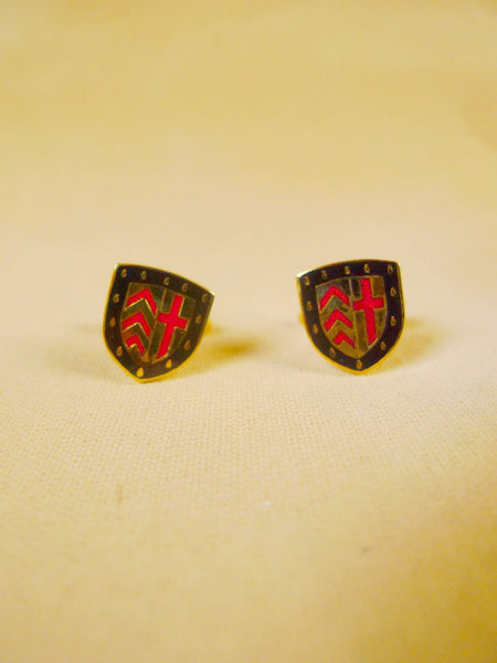 18/1349 brand new benson and clegg 'clare college cambridge' university t-bar cufflinks rrp £70 (esc003)