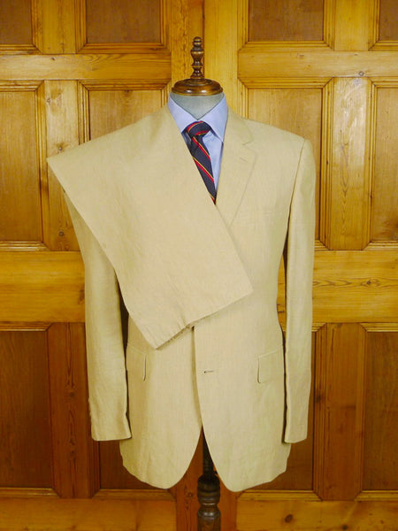 24/0410a near immaculate vintage austin reed london pure linen travel / summer suit 45 regular