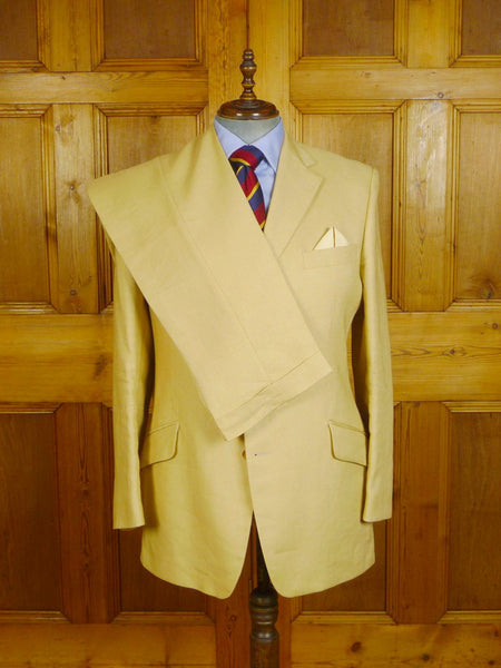 24/0445 near immaculate vintage hackett london 100% irish linen summer / travel suit 42-43 long