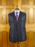 24/0440 vintage london bespoke tailor blue herringbone wool blazer jacket 43 short to regular