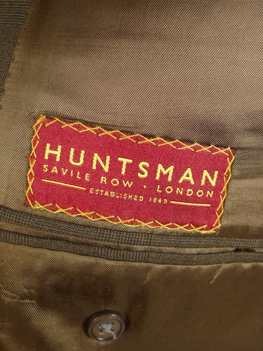 24/0441 immaculate huntsman savile row canvassed brown glen check wool suit (rrp £5500) 42 regular