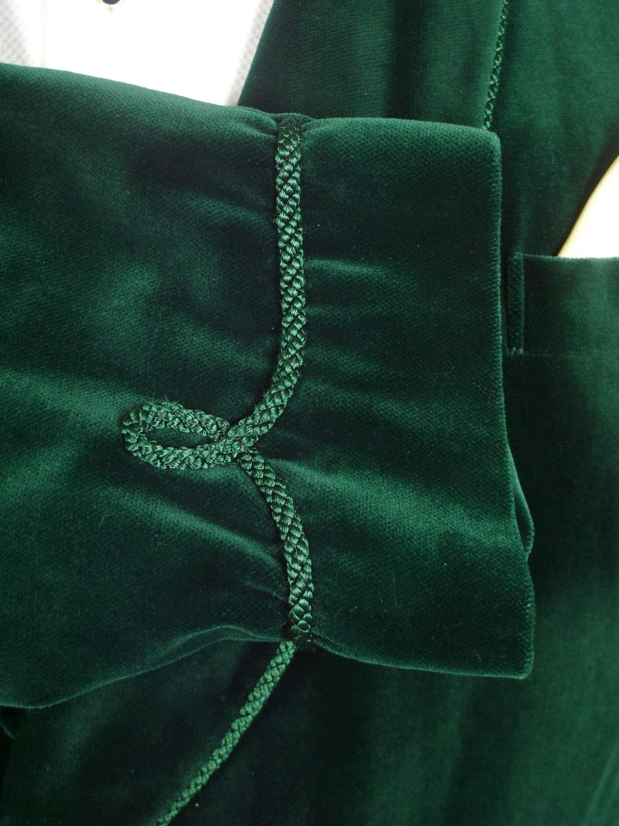 24/0458 immaculate mark powell london bottle green velvet dinner / smoking jacket 42 regular