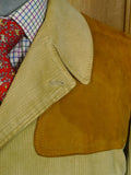 24/0480 vintage invertere 'the squire' corduroy / suede shooting jacket coat 38-40