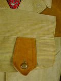 24/0480 vintage invertere 'the squire' corduroy / suede shooting jacket coat 38-40