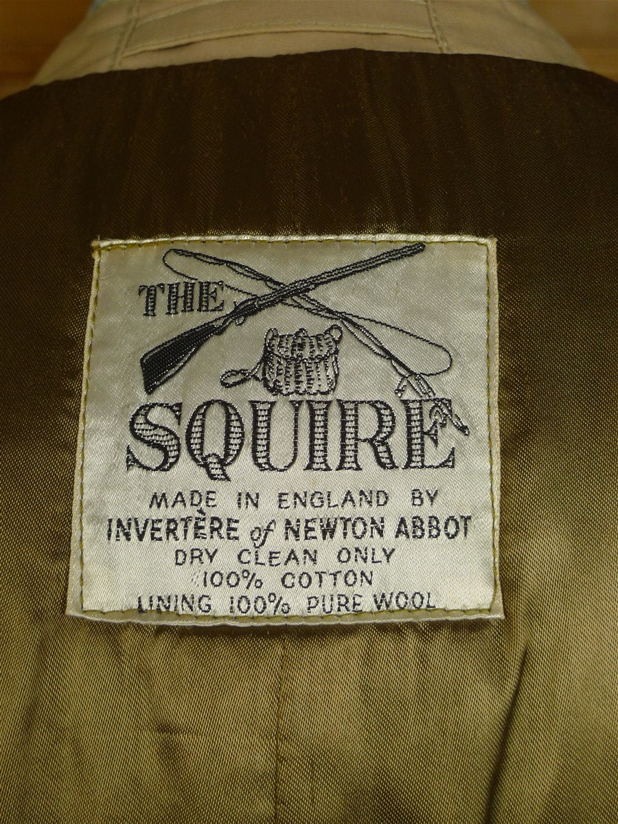 24/0480 vintage invertere 'the squire' corduroy / suede shooting jacket coat 38-40