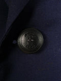25/1062 immaculate 2019 kent haste lachter savile row bespoke navy blue worsted 7 mohair blazer w/ services buttons 49 regular