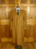 25/1063 superb vintage crombie wool full-length camel overcoat 42 regular
