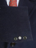 25/1065 vintage extra heavyweight navy blue textured wool overcoat 46