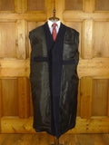 25/1065 vintage extra heavyweight navy blue textured wool overcoat 46