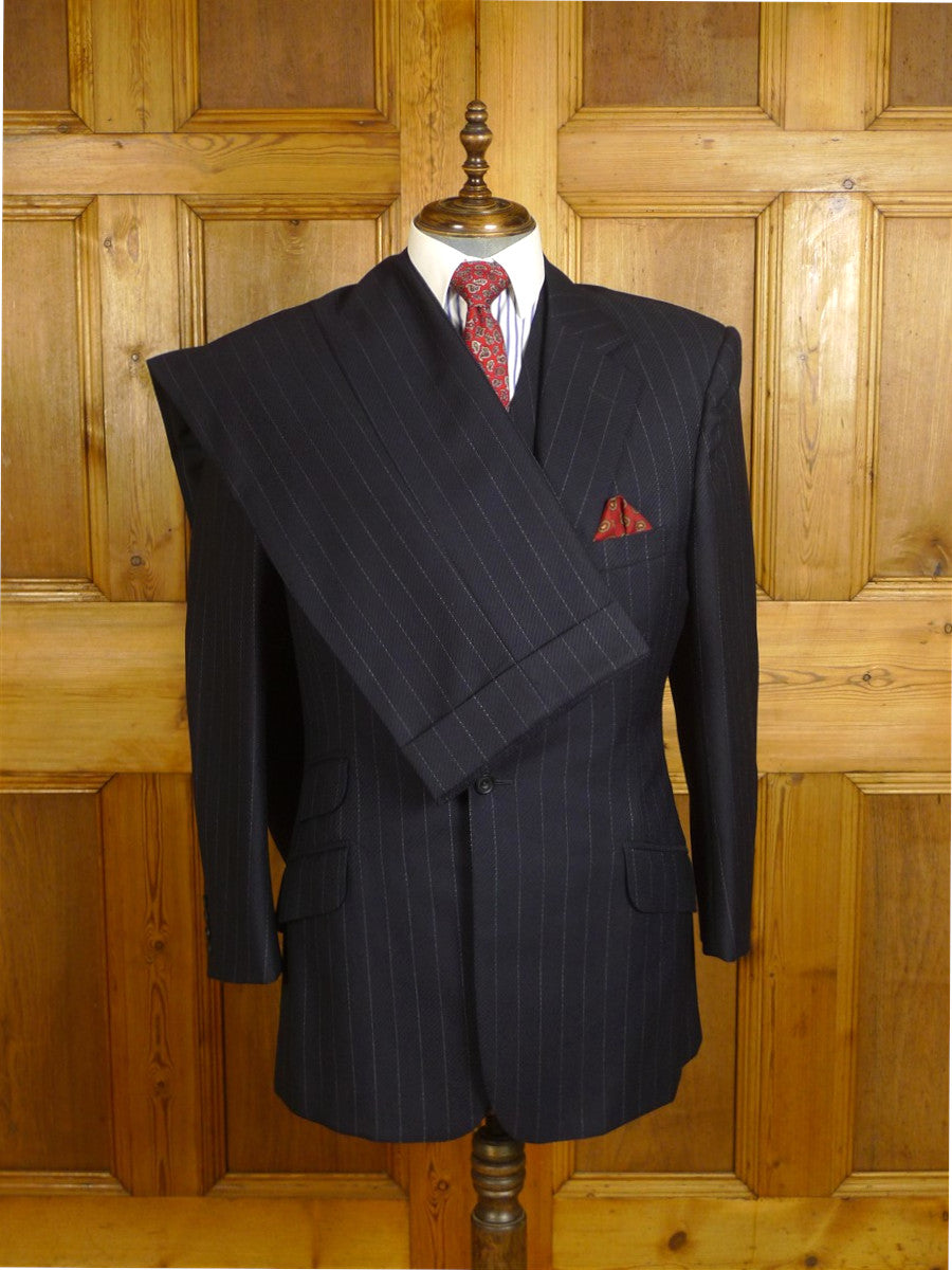 24 1056 immaculate 2011 huntsman savile row bespoke dark navy blue dia Savvy Row
