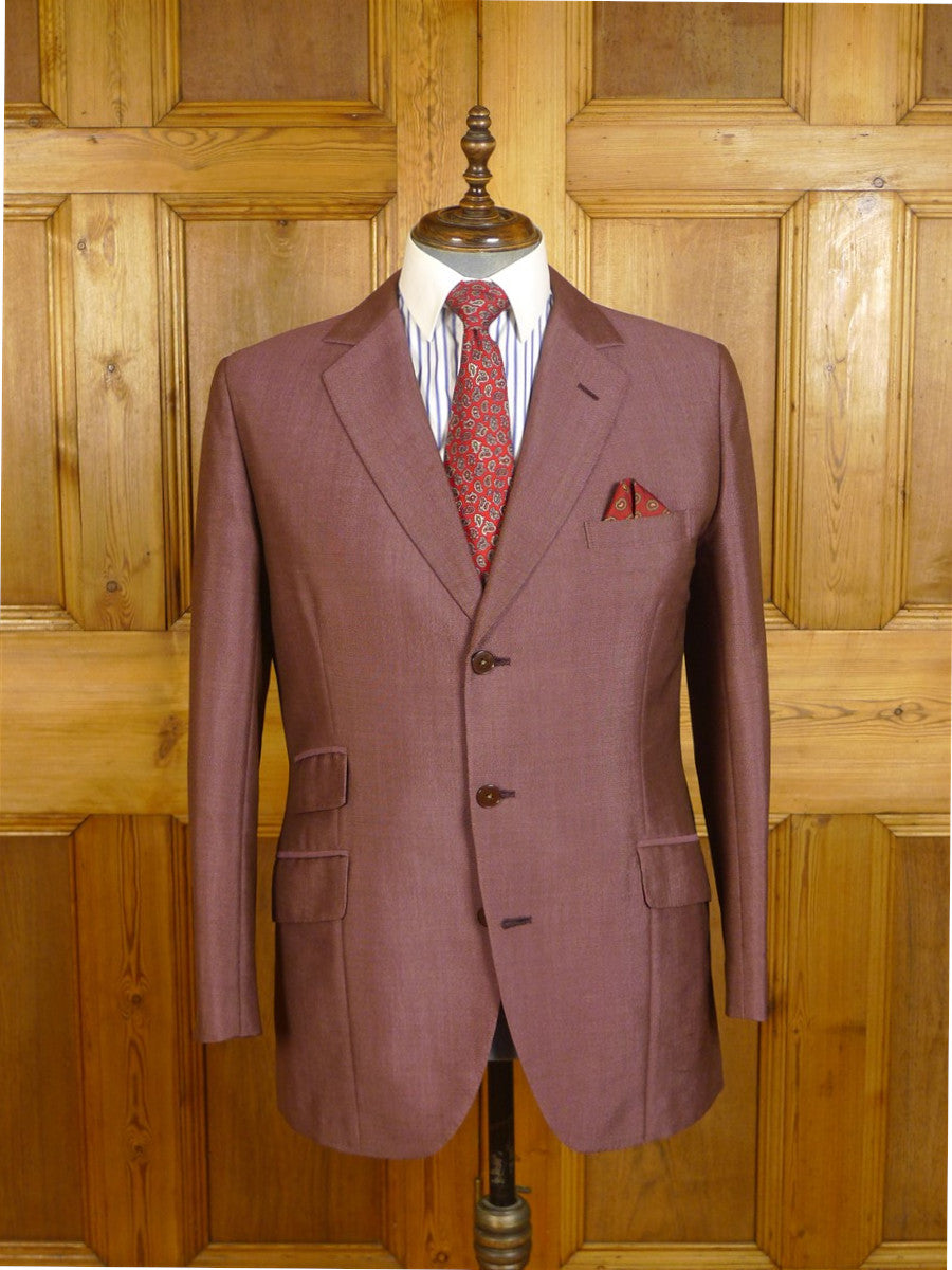 25/0003 wonderful 1973 vintage cyril a castle conduit st savile row bespoke mohair suit w/ paisley linings 42 short to regular