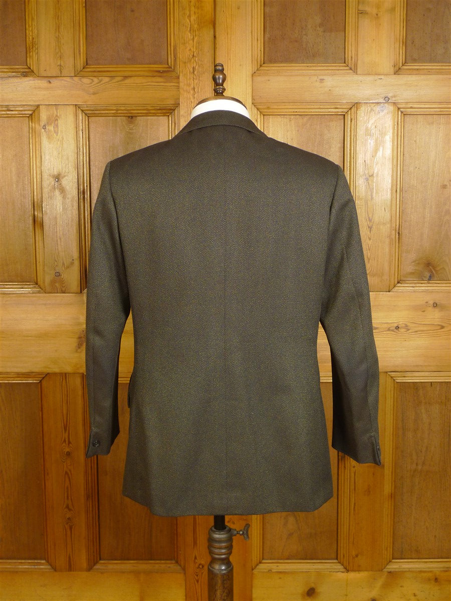 24/1074 wonderful 1974 cyril a castle savile row conduit st brown heavyweight brown worsted suit w/ dandy linings 43 short to regular