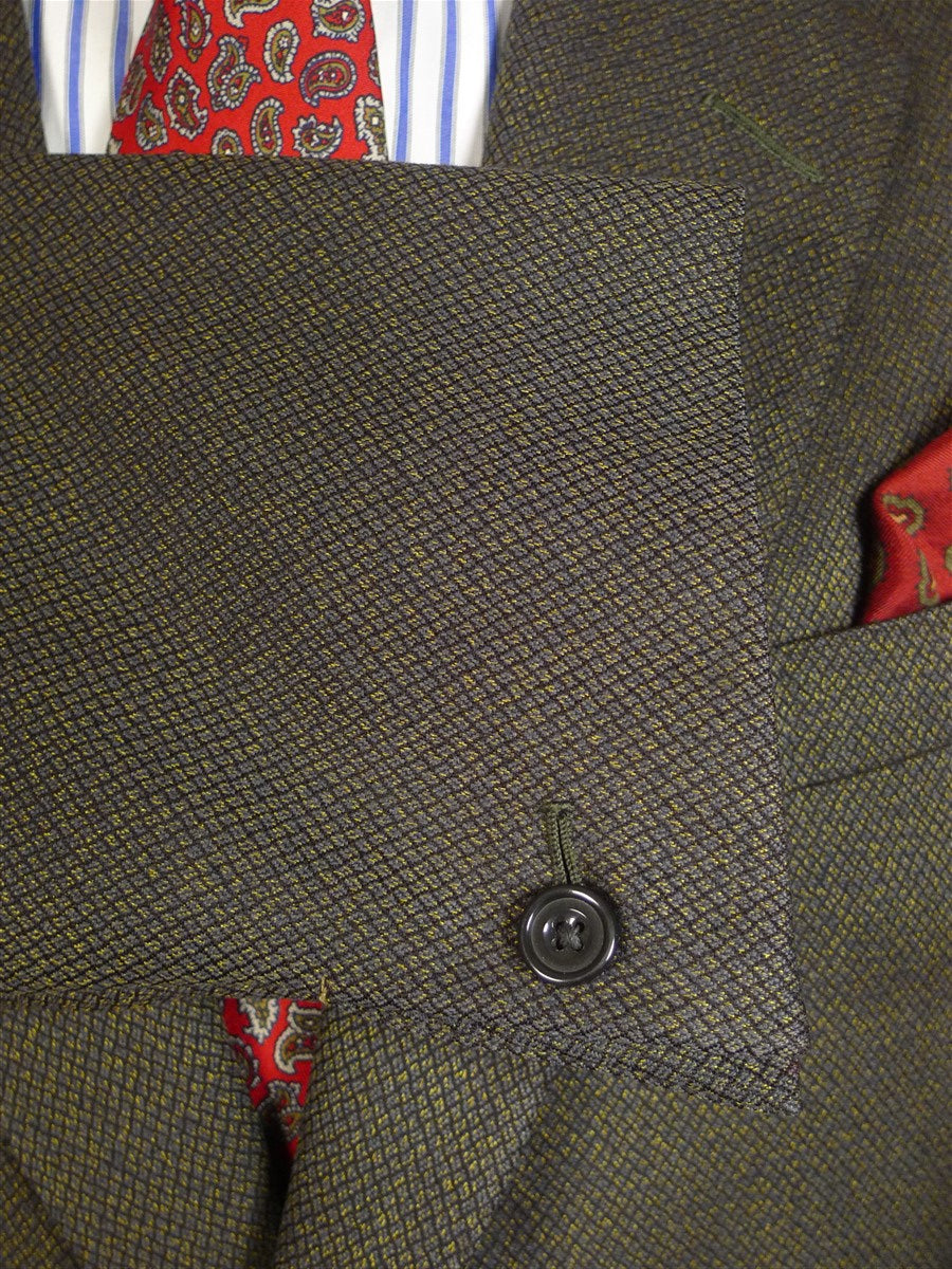 24/1074 wonderful 1974 cyril a castle savile row conduit st brown heavyweight brown worsted suit w/ dandy linings 43 short to regular