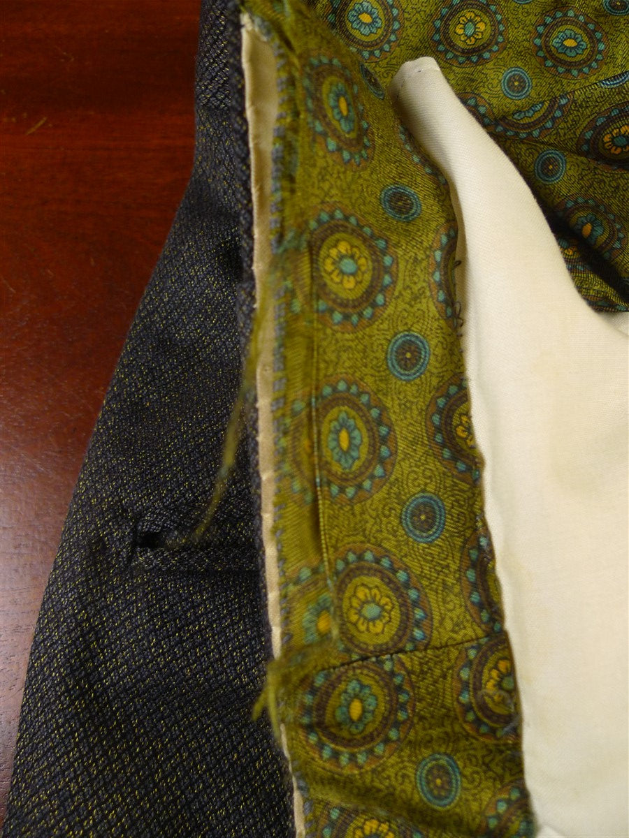 24/1074 wonderful 1974 cyril a castle savile row conduit st brown heavyweight brown worsted suit w/ dandy linings 43 short to regular