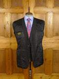 24/1069 wonderful 1974 cyril a castle savile row conduit st black wool silk mohair textured check suit 44 short to regular