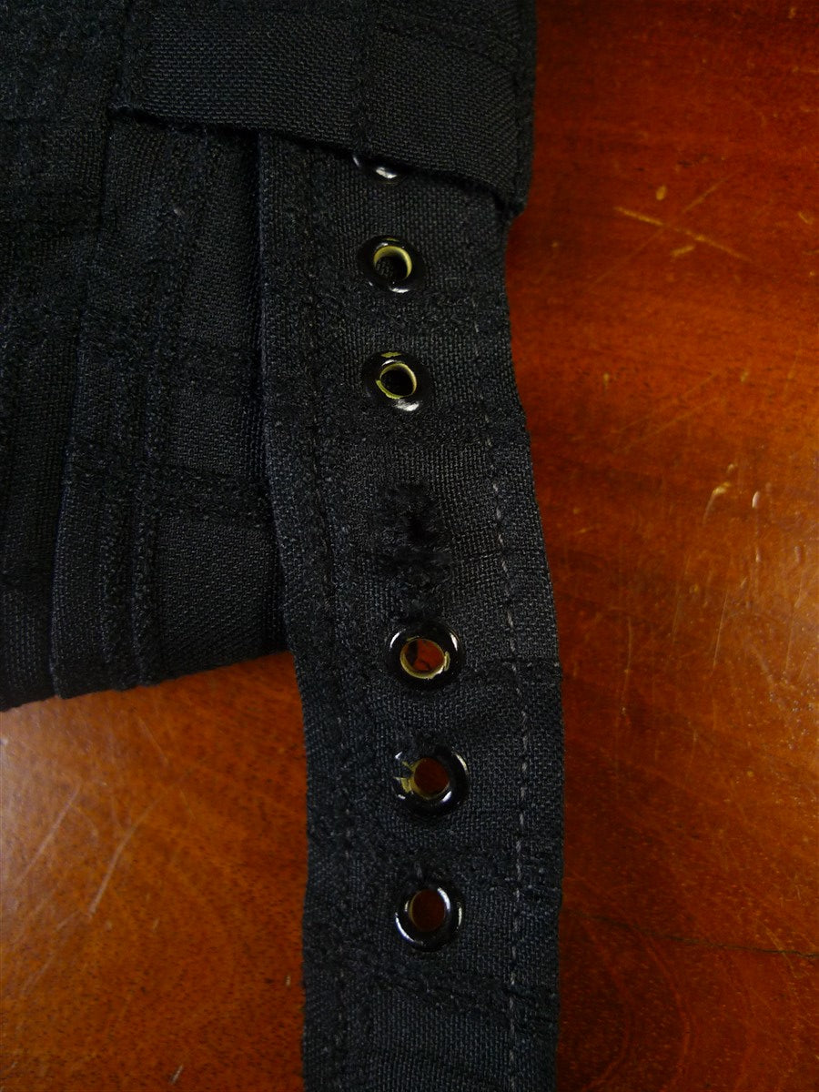 24/1069 wonderful 1974 cyril a castle savile row conduit st black wool silk mohair textured check suit 44 short to regular