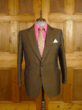 24/1109 beautiful 1974 vintage cyril a castle savile row conduit st brown / blue stripe mohair suit w/ paisley linings 43 short to regular