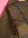 24/1109 beautiful 1974 vintage cyril a castle savile row conduit st brown / blue stripe mohair suit w/ paisley linings 43 short to regular