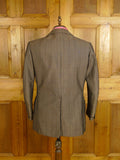 24/1112 wonderful 1974 vintage cyril a castle savile row conduit st brown wp check mohair suit w/ paisley linings 43 short to regular