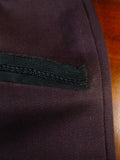 24/1144 vintage 1976 cyril a castle savile row conduit st maroon wool & silk trouser w/ frogmouth pockets 41
