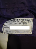 24/1144 vintage 1976 cyril a castle savile row conduit st maroon wool & silk trouser w/ frogmouth pockets 41