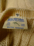 24/1123 vintage british long sleeve all wool cricket jumper 44
