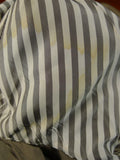 24/1135 vintage 1990 dege savile row bespoke grey / blue prince of wales check d/b worsted suit 41 short