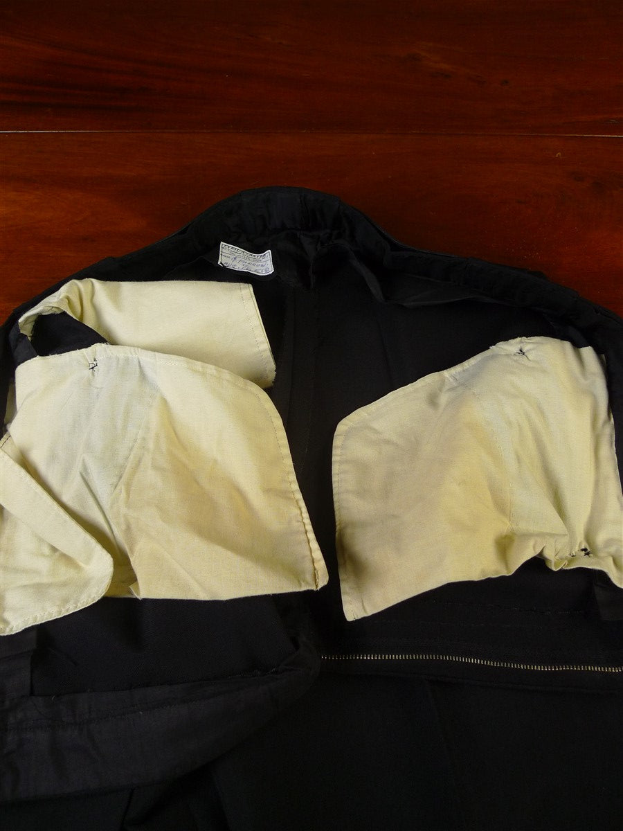 24/1149 vintage 1976 cyril a castle savile row conduit st bespoke black mohair trouser 40