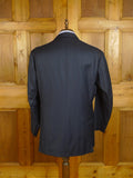24/1130 vintage 1999 anderson & sheppard savile row bespoke dark teal blue birds-eye weave d/b wool suit 45-46 regular