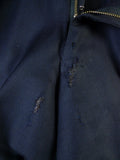 24/1130 vintage 1999 anderson & sheppard savile row bespoke dark teal blue birds-eye weave d/b wool suit 45-46 regular