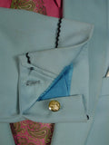 24/1164 fabulous 1983 vintage cyril a castle savile row conduit st bespoke pale green worsted blazer jacket 42-43 regular