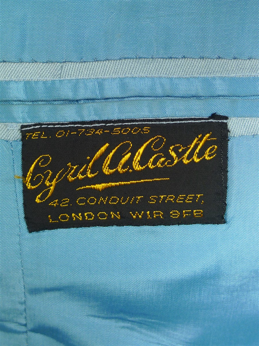 24/1164 fabulous 1983 vintage cyril a castle savile row conduit st bespoke pale green worsted blazer jacket 42-43 regular