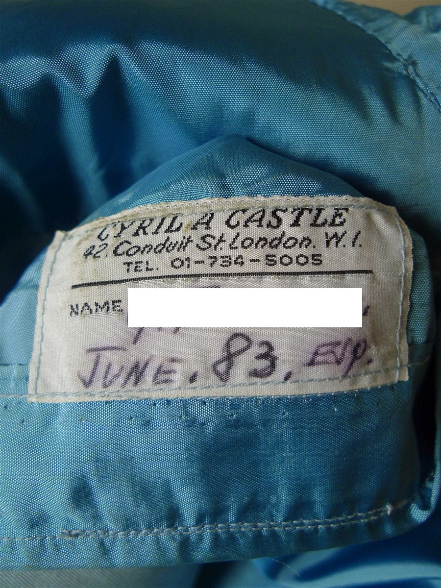 24/1164 fabulous 1983 vintage cyril a castle savile row conduit st bespoke pale green worsted blazer jacket 42-43 regular