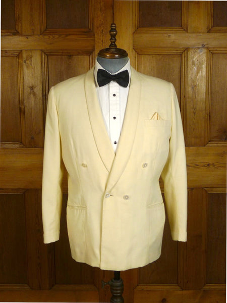 24/1163 fabulous 1960 vintage cyril a castle savile row conduit st bespoke ivory white worsted dinner / evening jacket 42-43 regular