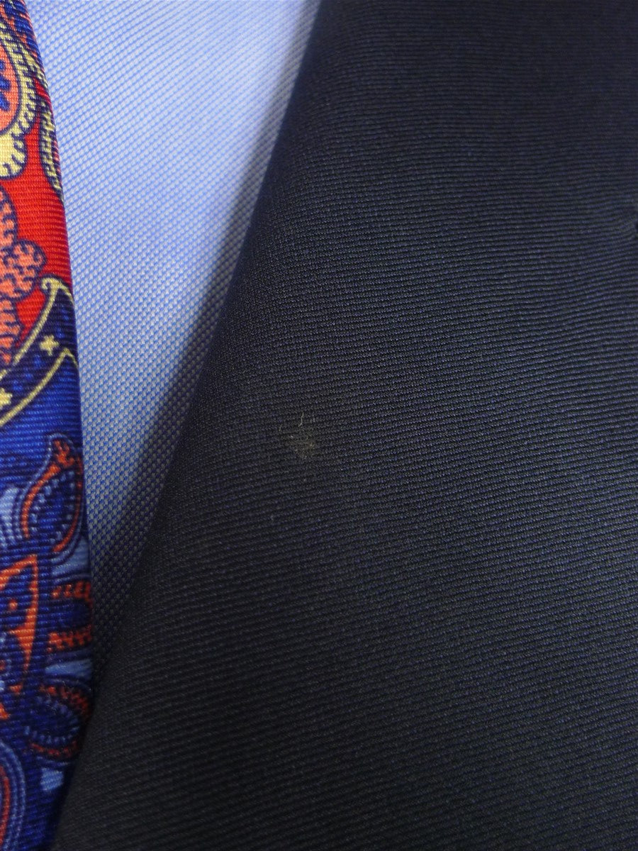 24/1166 anderson & sheppard 2004 savile row bespoke very dark blue wool suit jacket blazer 46 regular